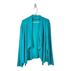 Chico’s Travelers Collection Teal Turquoise Open Front Cardigan